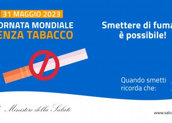 31 Maggio: giornata mondiale senza tabacco